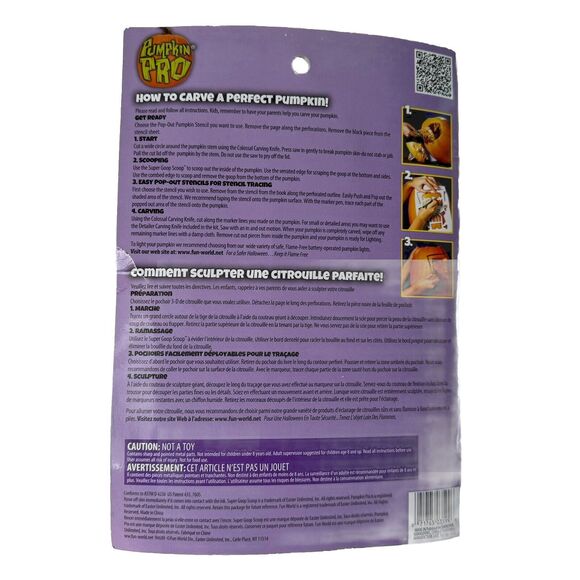 Pumpkin Pro Halloween Pumpkin Colossal Carving Kit 4 Tools 6 Stencils - Picture 2 of 6